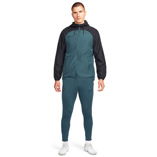 Nike black clearance and green tracksuit