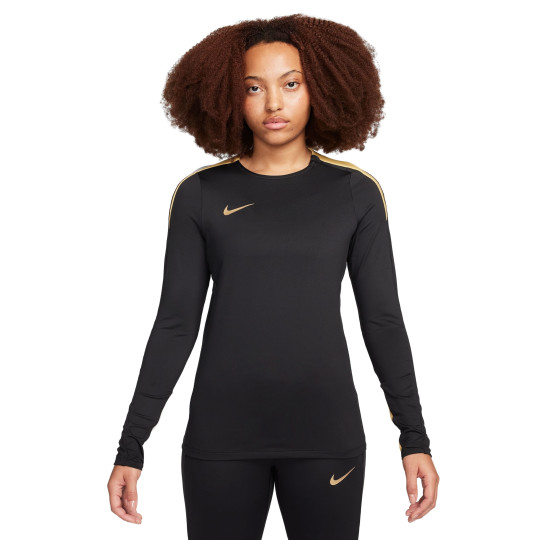 Nike tracksuit womens black and gold hotsell