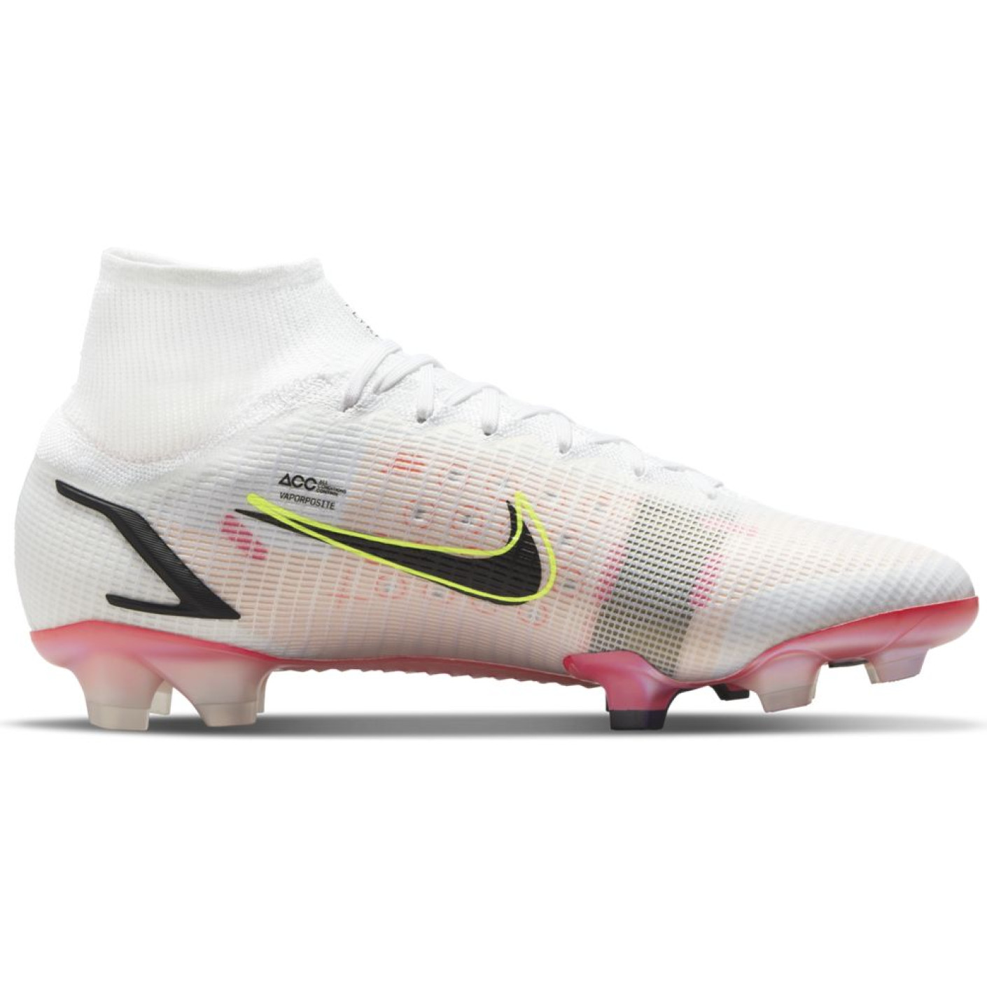 Nike Mercurial Superfly 8 Elite Football Boots Grass White Black Red Rose KNVBshop