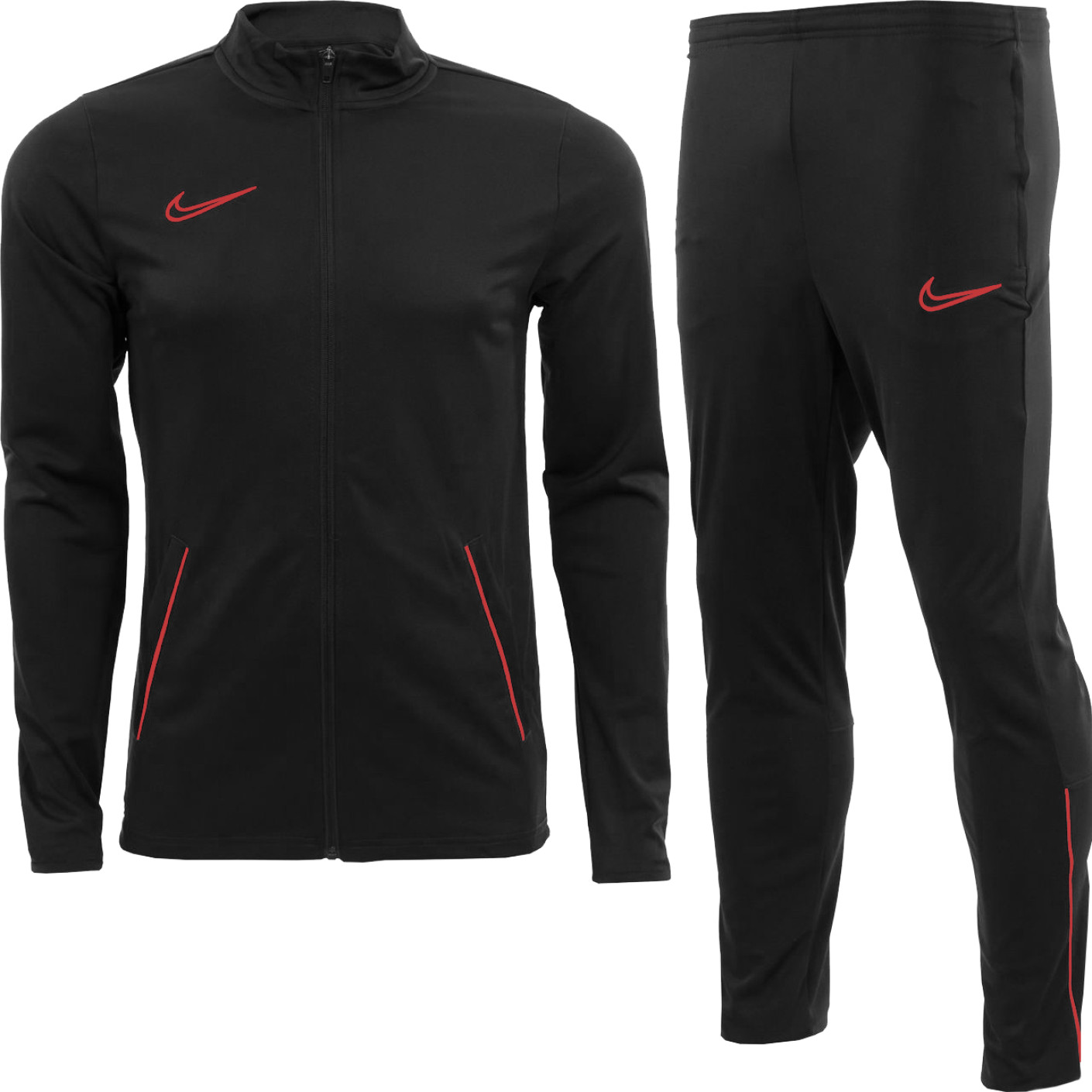 Black Tracksuit Red Bright Nike Kids Academy