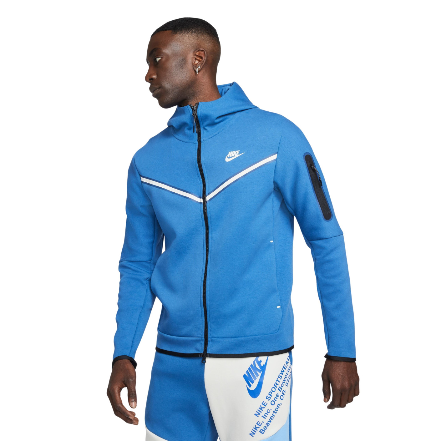 Nike Vest Tech Fleece Blue White - KNVBshop.nl