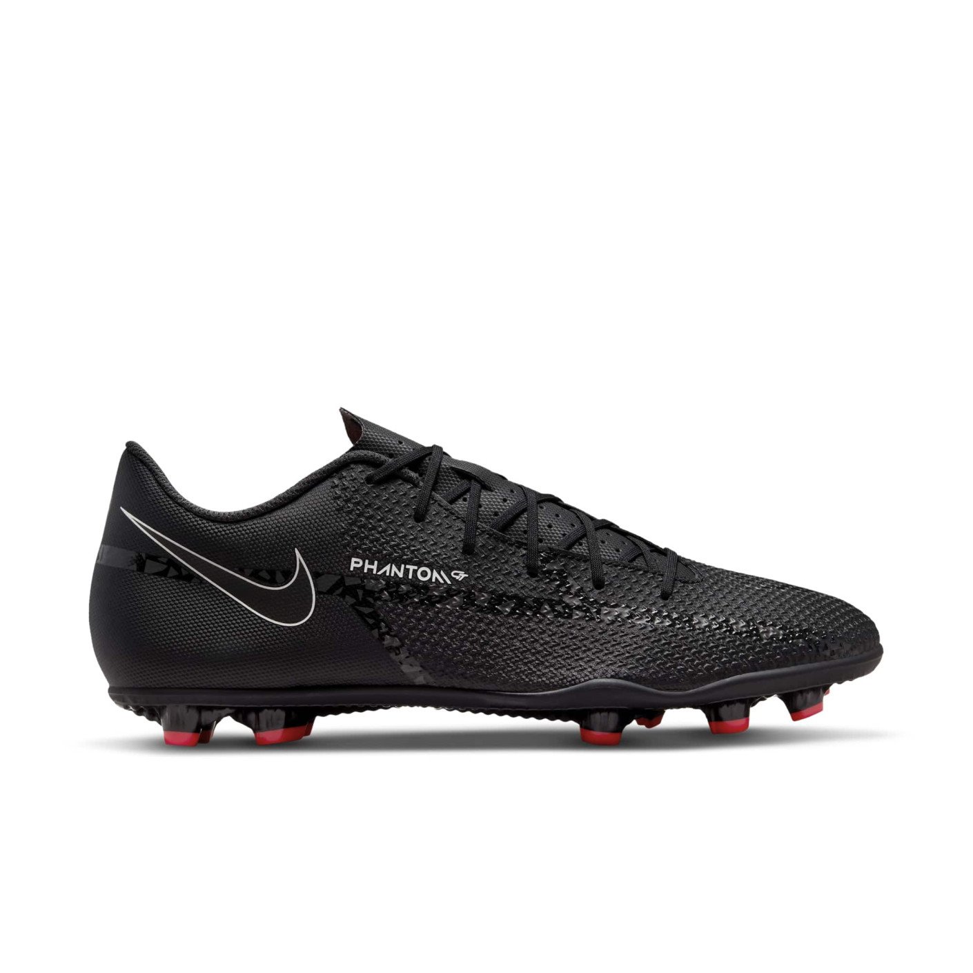 Nike Phantom Club GT2 Grass/Artificial Turf Football Shoes (MG) Black White Red