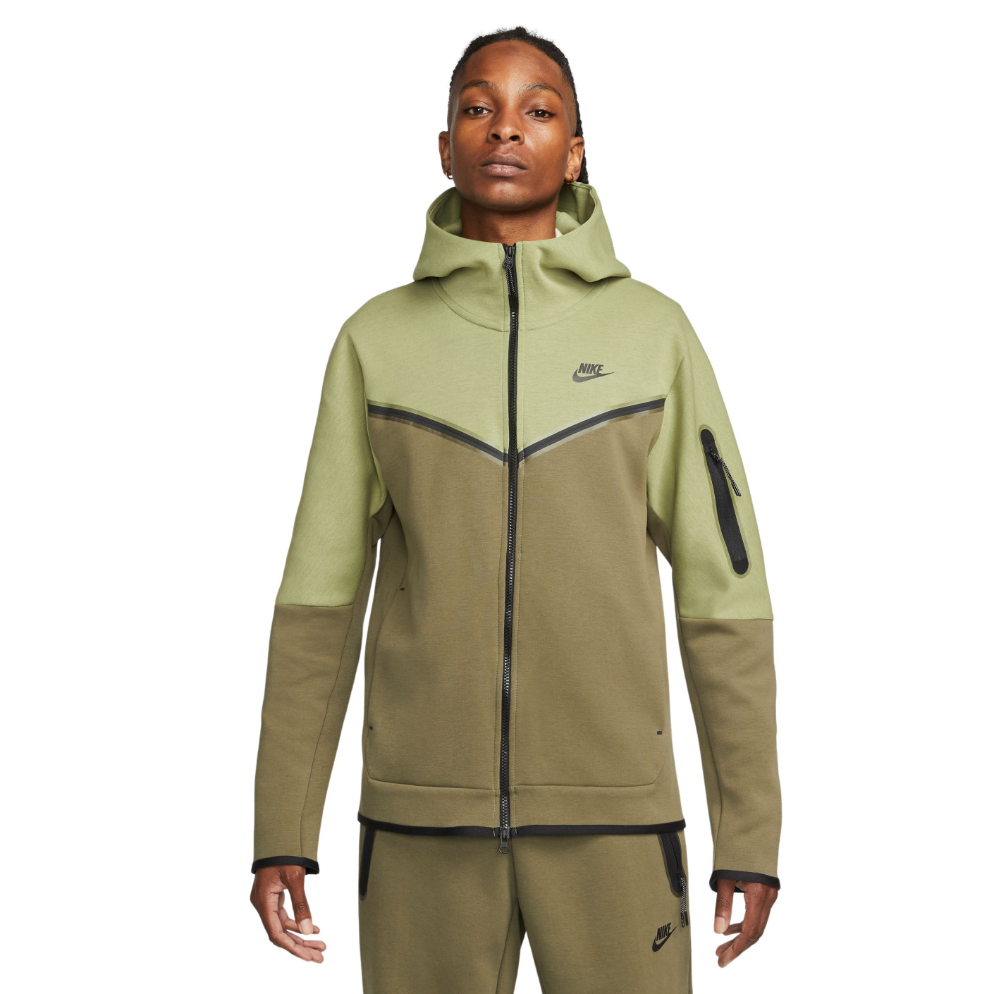 Khaki green nike tracksuit best sale