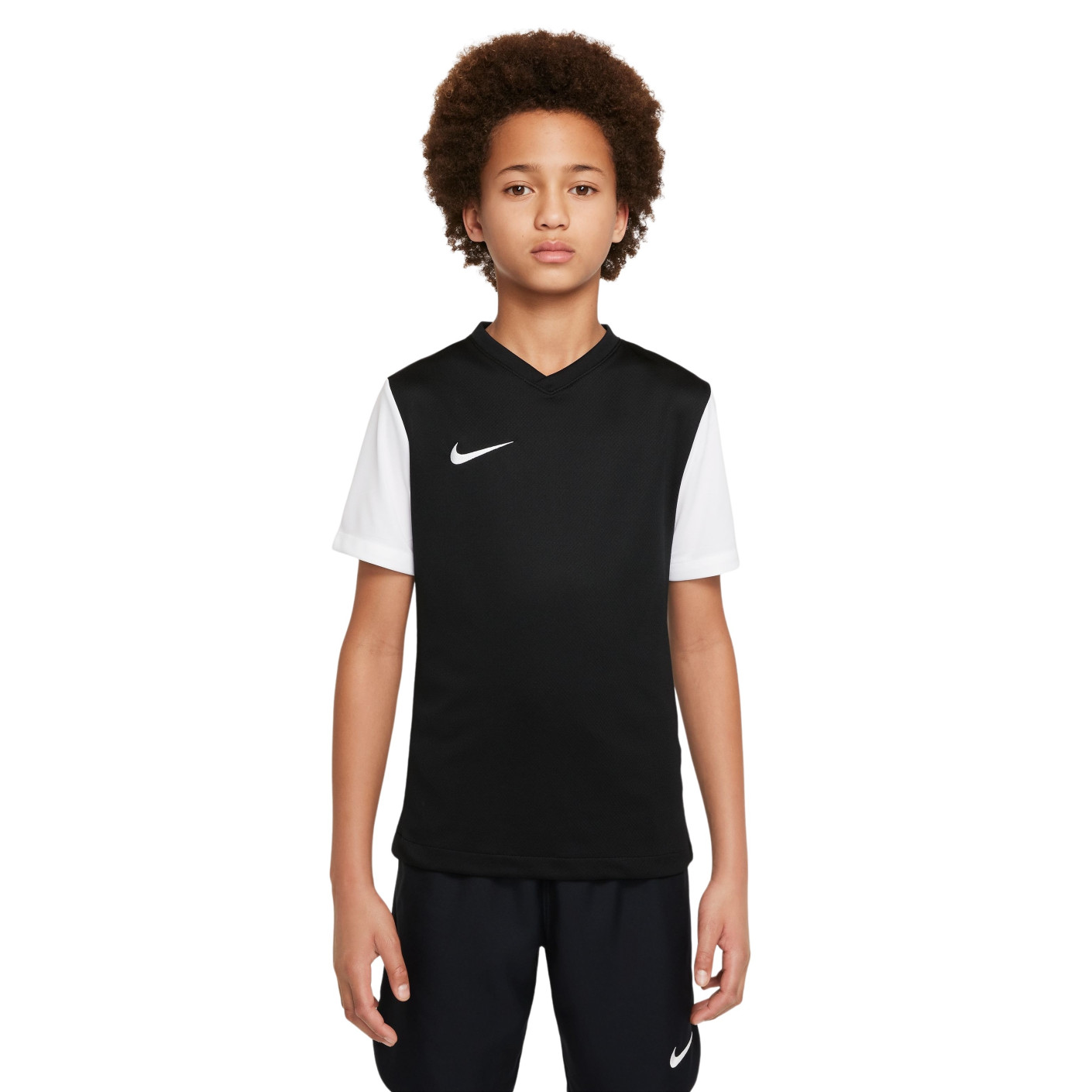serie adviseren Onschuldig Nike Voetbalshirt Tiempo Premier II Kids Zwart Wit - KNVBshop.nl