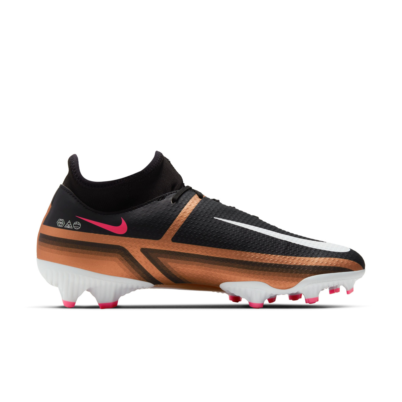 Nike Phantom GT2 Academy Dynamic Fit Grass Artificial Grass Football Shoes MG Black Bronze White KNVBshop