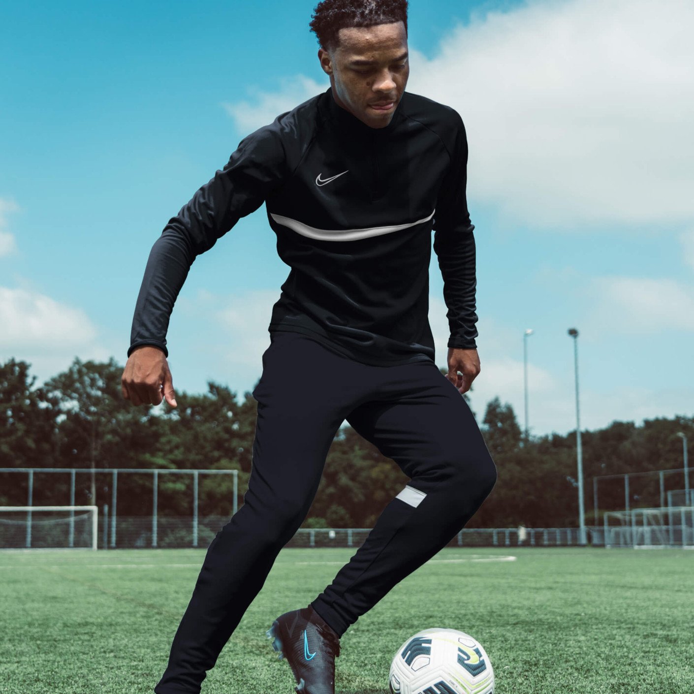 Nike Academy 21 Dri Fit Tracksuit Black White Black KNVBshop