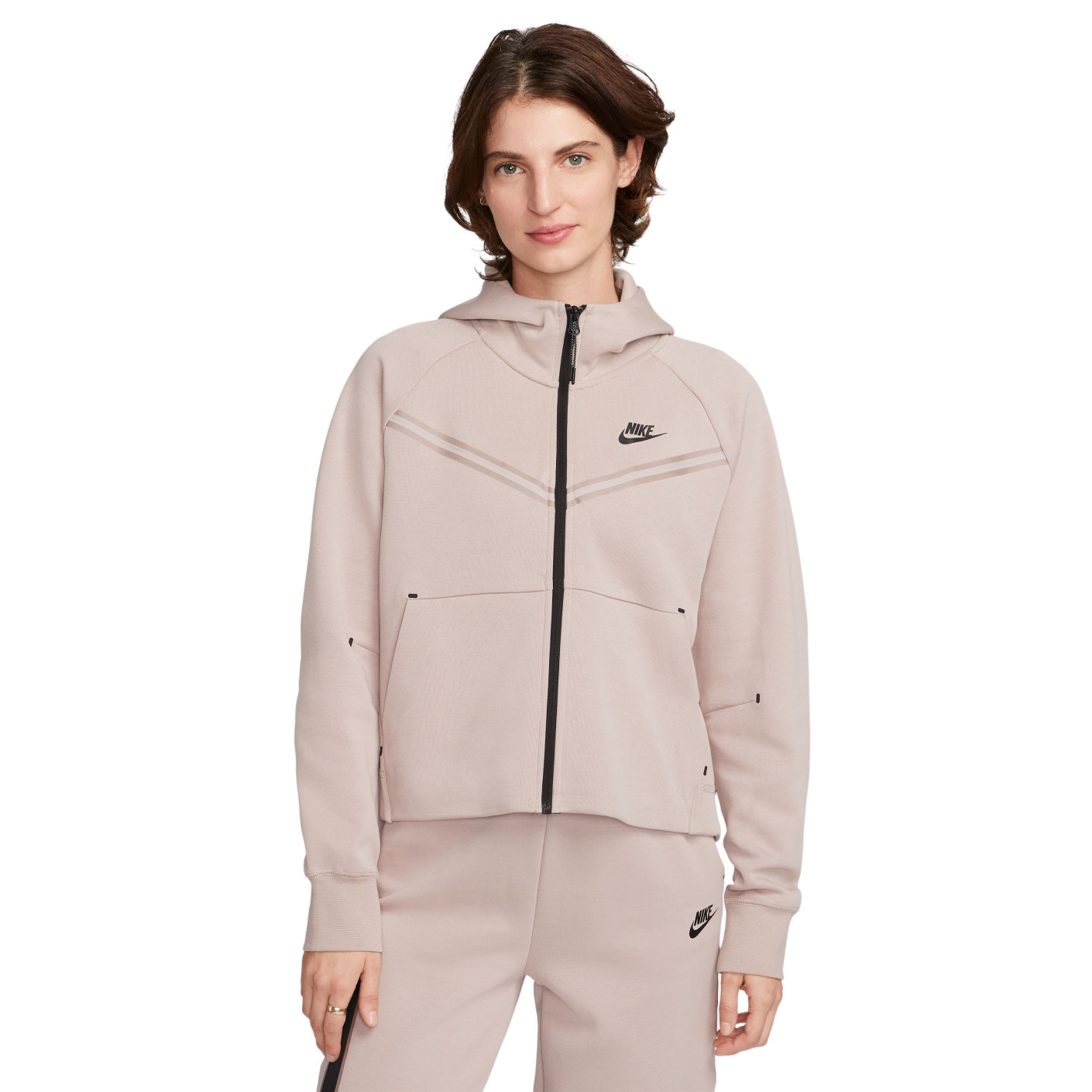 Nike Tech Fleece Tracksuit Essential Women Beige Black KNVBshop