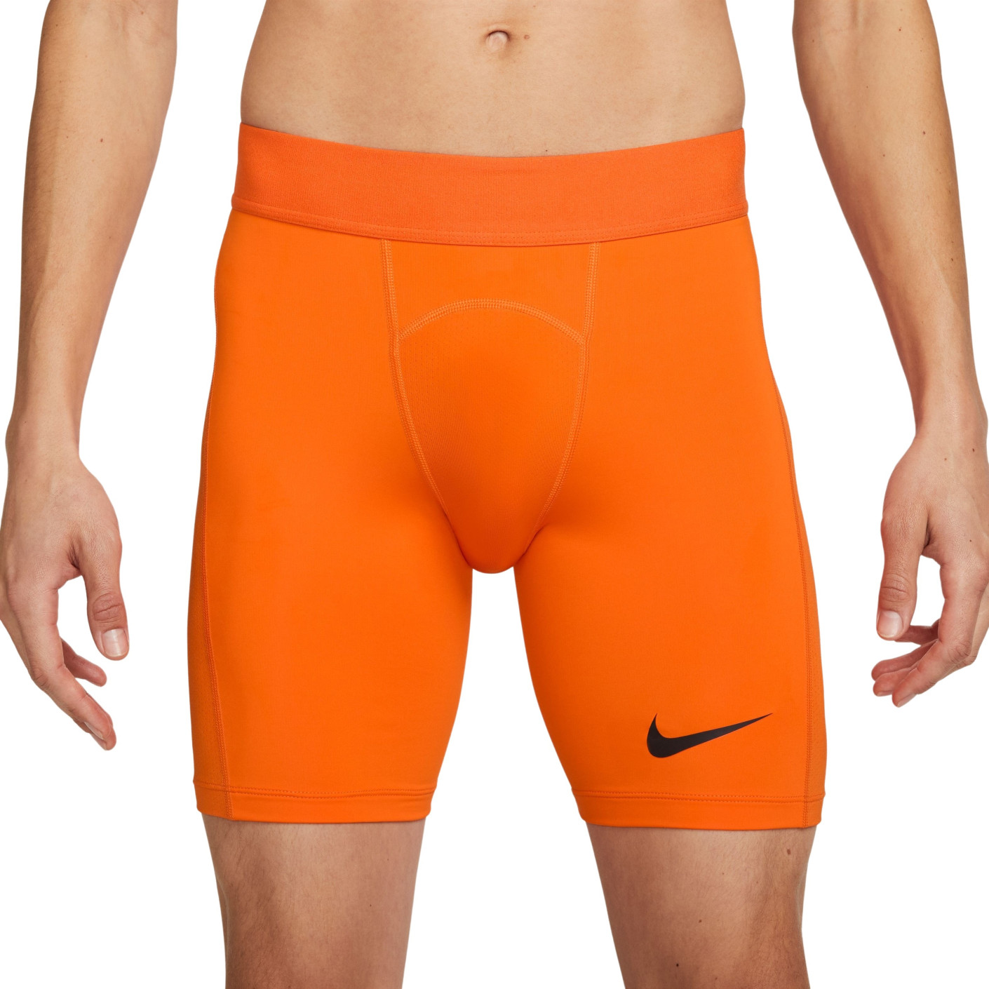 Nike Pro Strike Dri-Fit Sliding Shorts Orange Black 