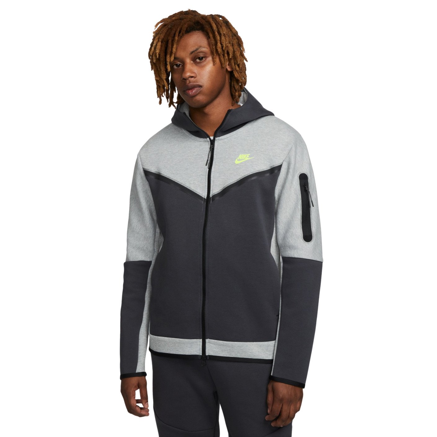 Nike Tech Fleece Tracksuit Grey Dark Grey Yellow KNVBshop