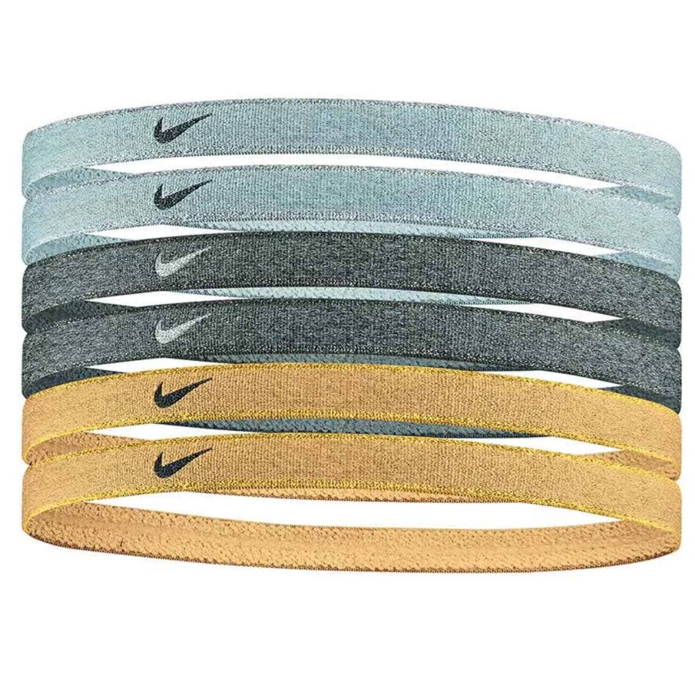 Nike Headband Swoosh 6 Pack Grey Gold KNVBshop