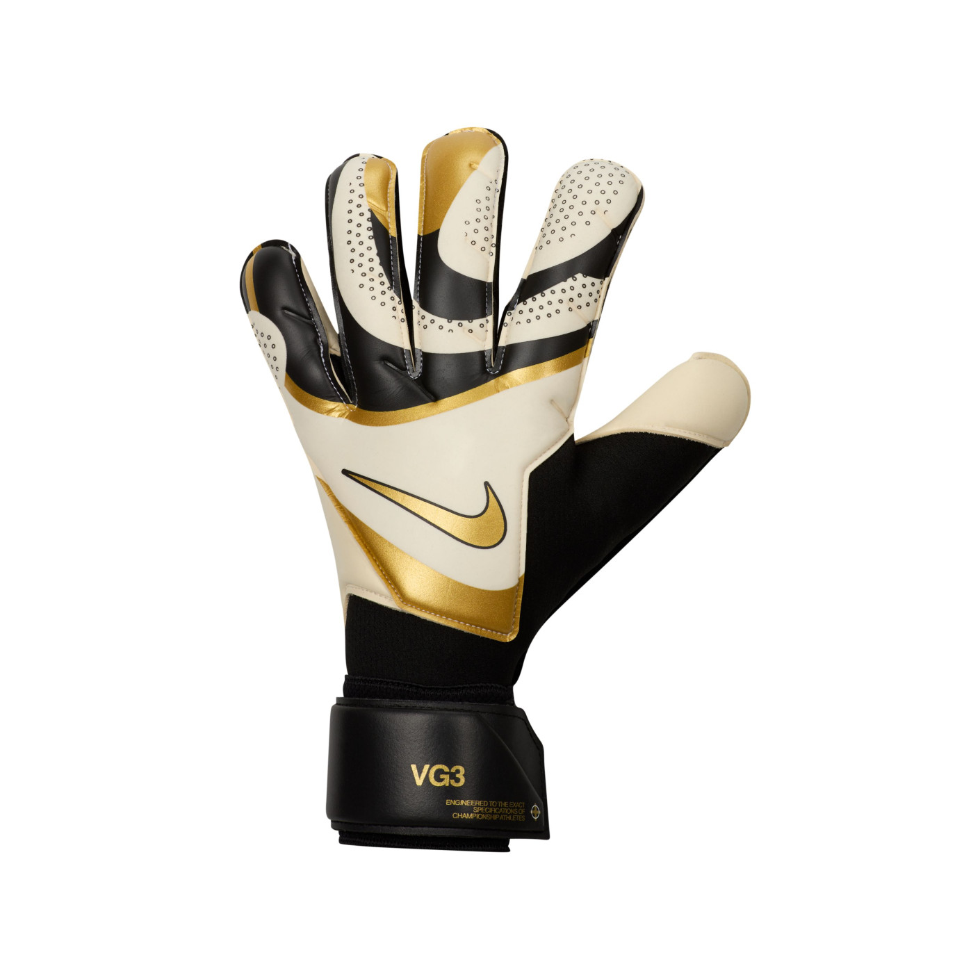 Nike Vapor Grip 3 Goalkeeper Gloves Black White Gold KNVBshop