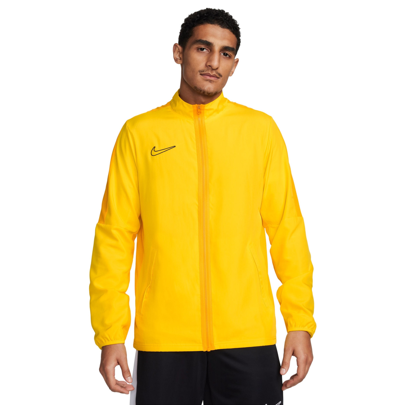 Nike Dri-FIT Academy 23 Full-Zip Woven Training Jacket Yellow Gold Black