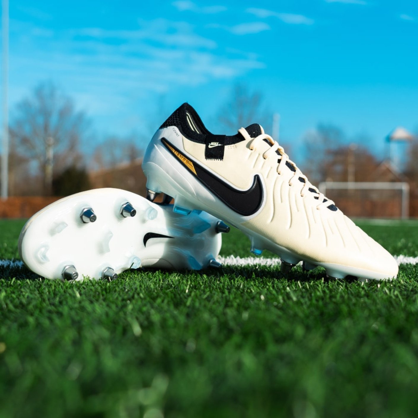 Nike Tiempo Legend 10 Elite Iron Nop Football Shoes SG Pro Player Yellow White Black Gold KNVBshop