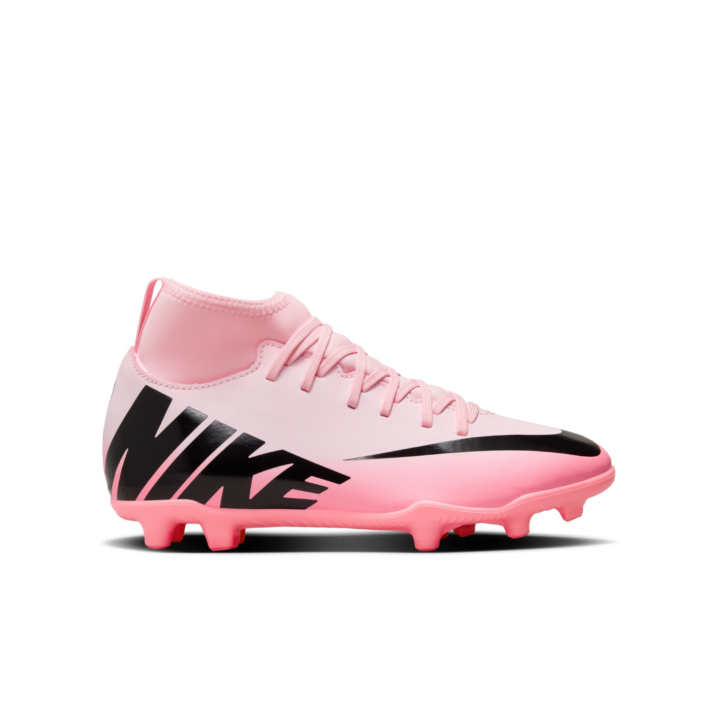 Nike Mercurial Superfly Club 9 Gras / Kunstgras Voetbalschoenen (MG) Kids Lichtroze Zwart