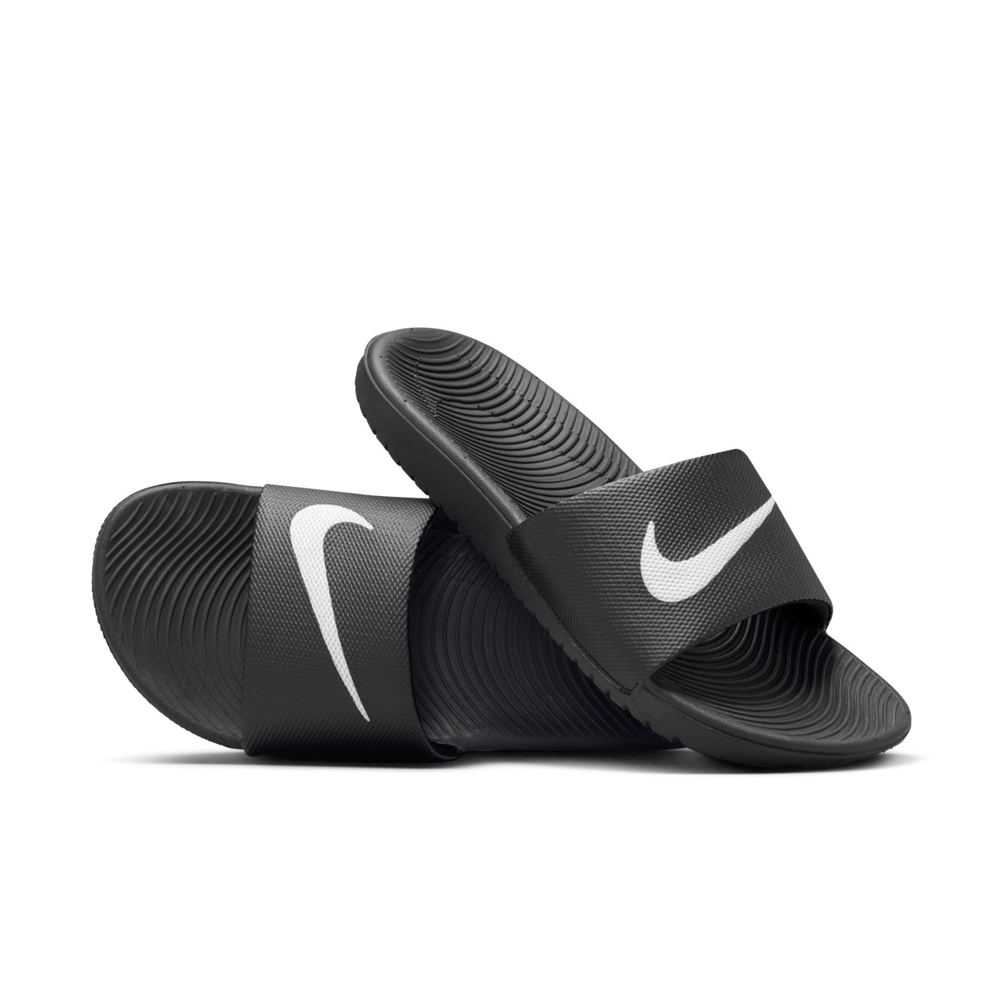 Nike Kawa Kids Slippers Black White KNVBshop