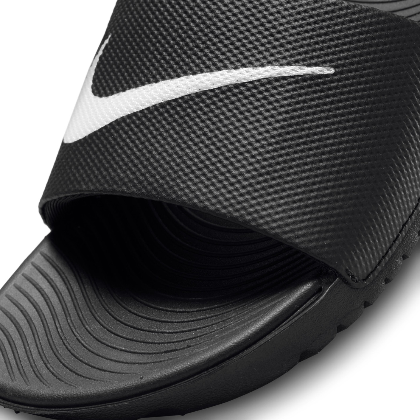 Nike Kawa Kids Slippers Black White KNVBshop