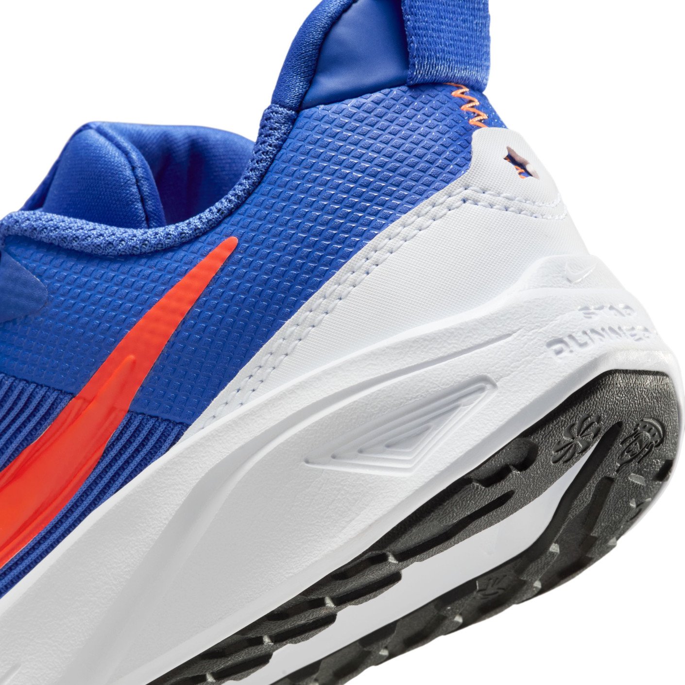 Nike blue and orange running shoes on sale