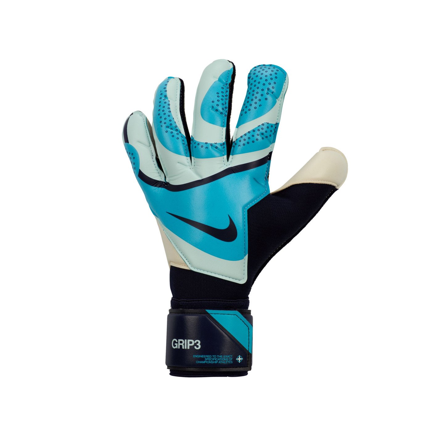 Nike Grip 3 Goalkeeper Gloves Light Blue Blue Beige Black