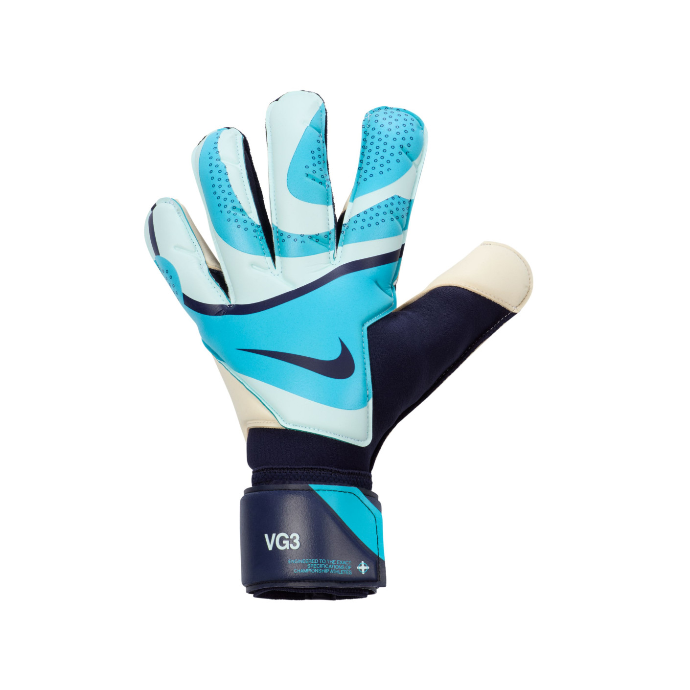 Nike Grip 3 Vapor Goalkeeper Gloves Light Blue Blue Beige Black