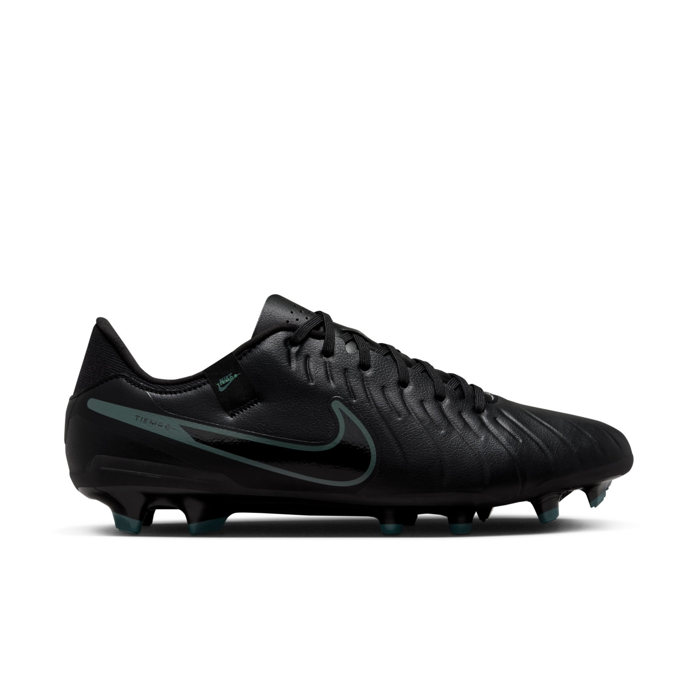 Nike Tiempo Legend Academy 10 Grass/Artificial Grass Football Shoes (MG) Black Dark Green