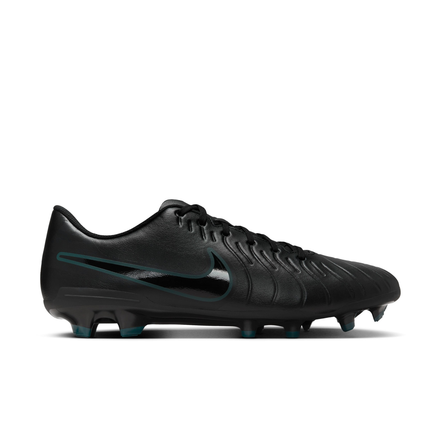 Nike Tiempo Legend Club 10 Grass/Artificial Grass Football Shoes (MG) Black Dark Green