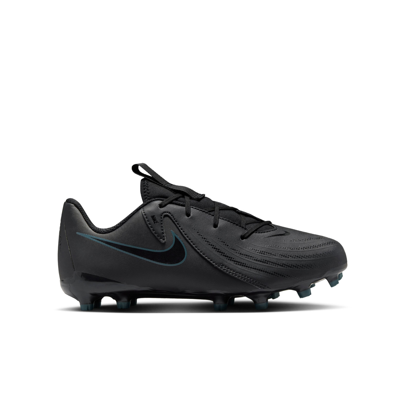 Nike Phantom GX Academy II Gras / Kunstgras Voetbalschoenen (MG) Kids Zwart Donkergroen