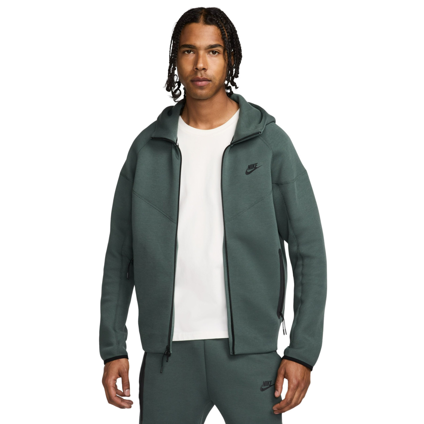 Nike tech fleece dark green hotsell