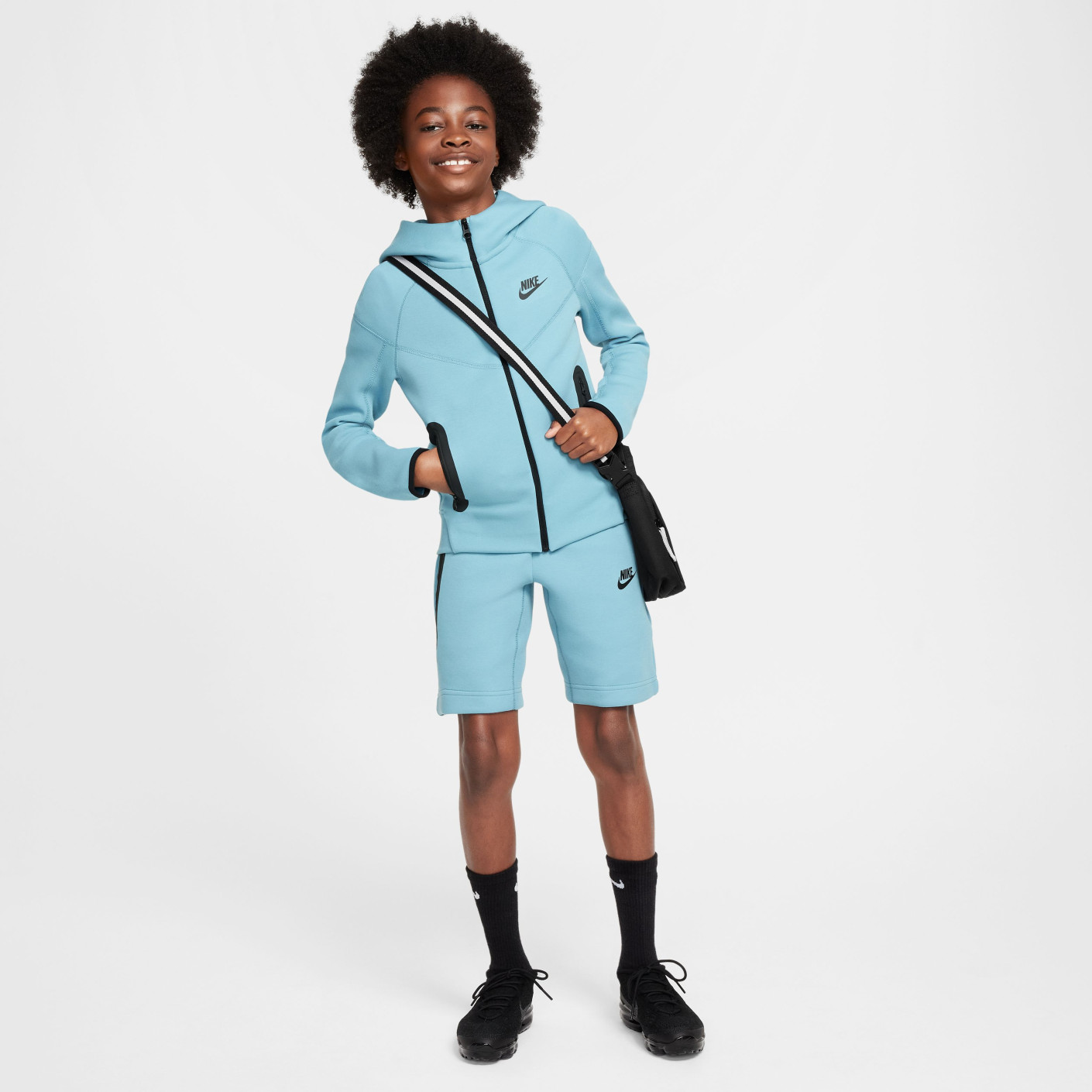 Nike Tech Fleece Vest Sportswear Kids Light Blue Black KNVBshop