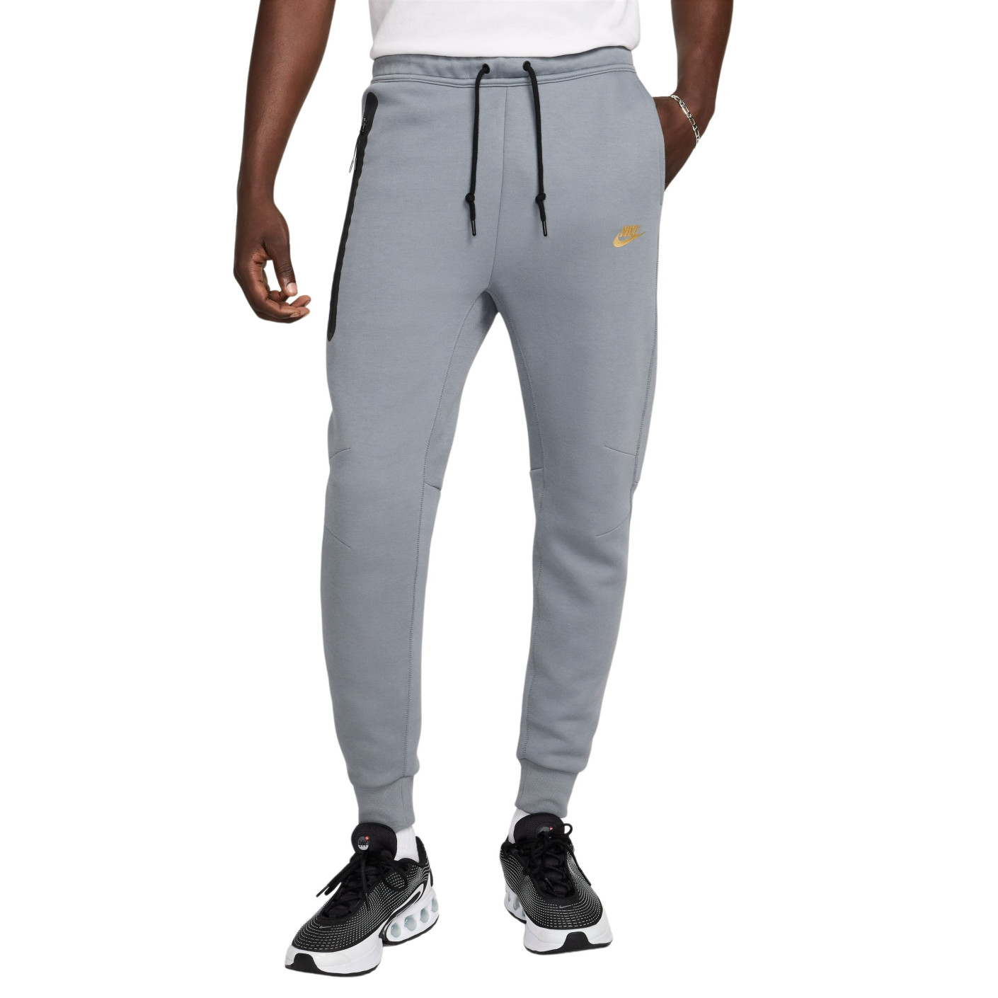 Nike Tech Fleece Sweat Pants Sportswear Grey Gold KNVBshop