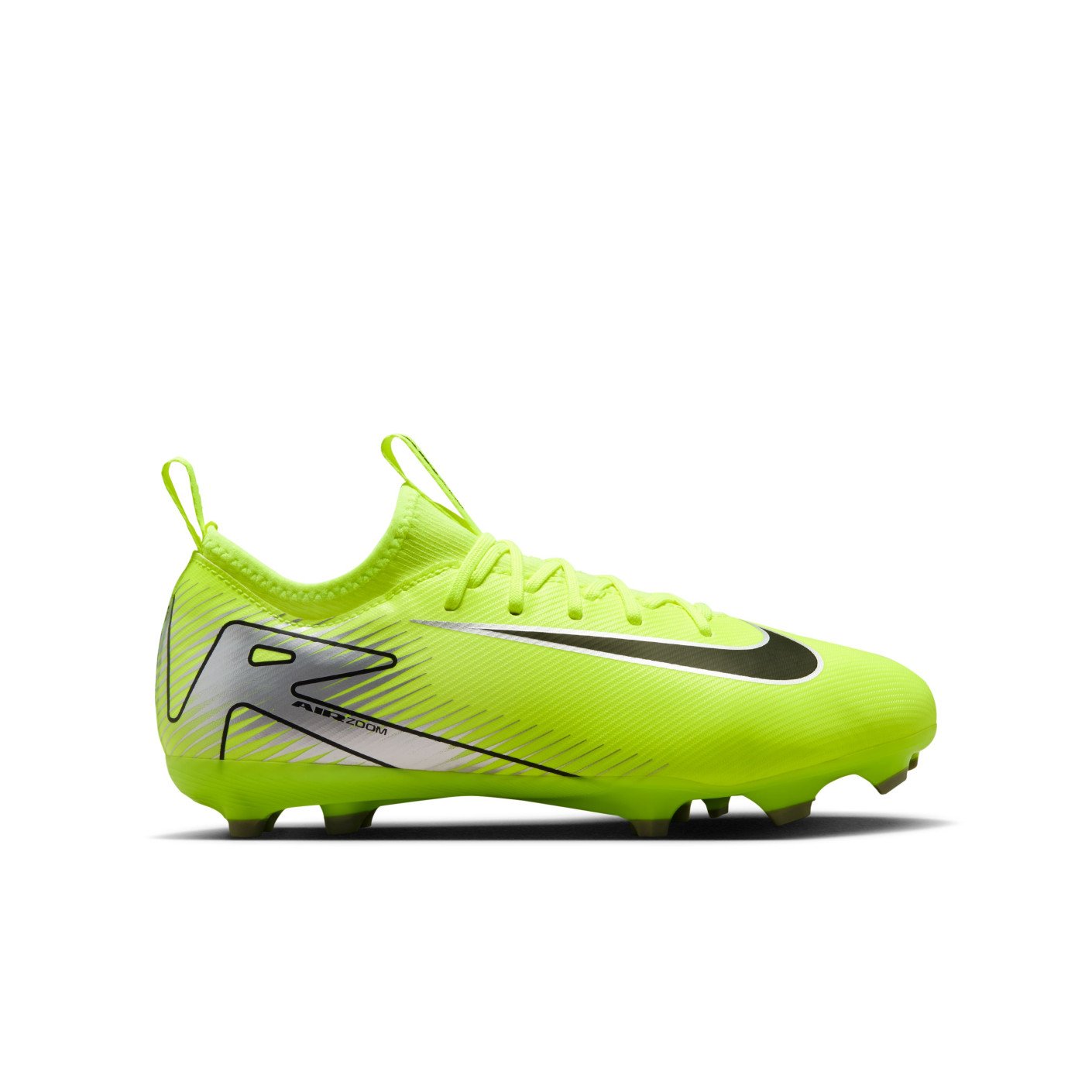 Nike Zoom Mercurial Vapor 16 Academy Grass Artificial Grass Football Shoes MG Kids Neon Yellow Black Silver KNVBshop