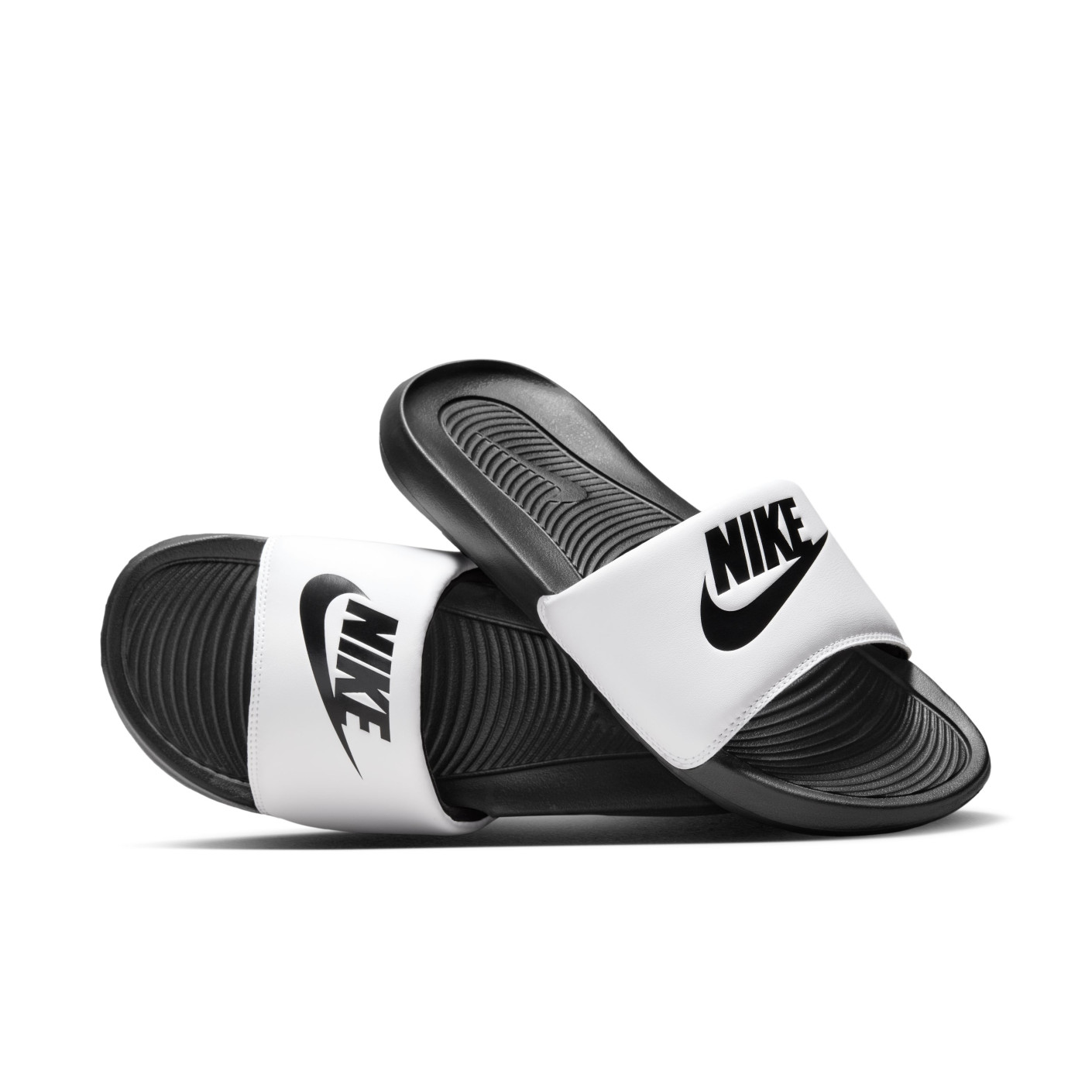 Nike slippers all black best sale