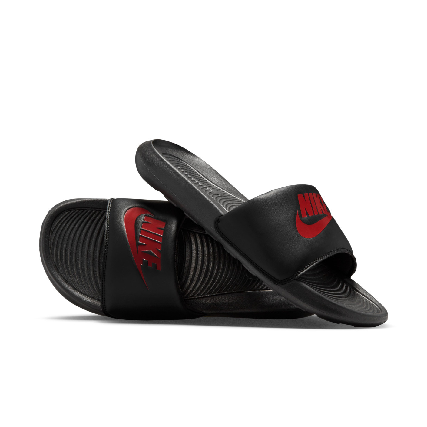 All black nike slippers best sale