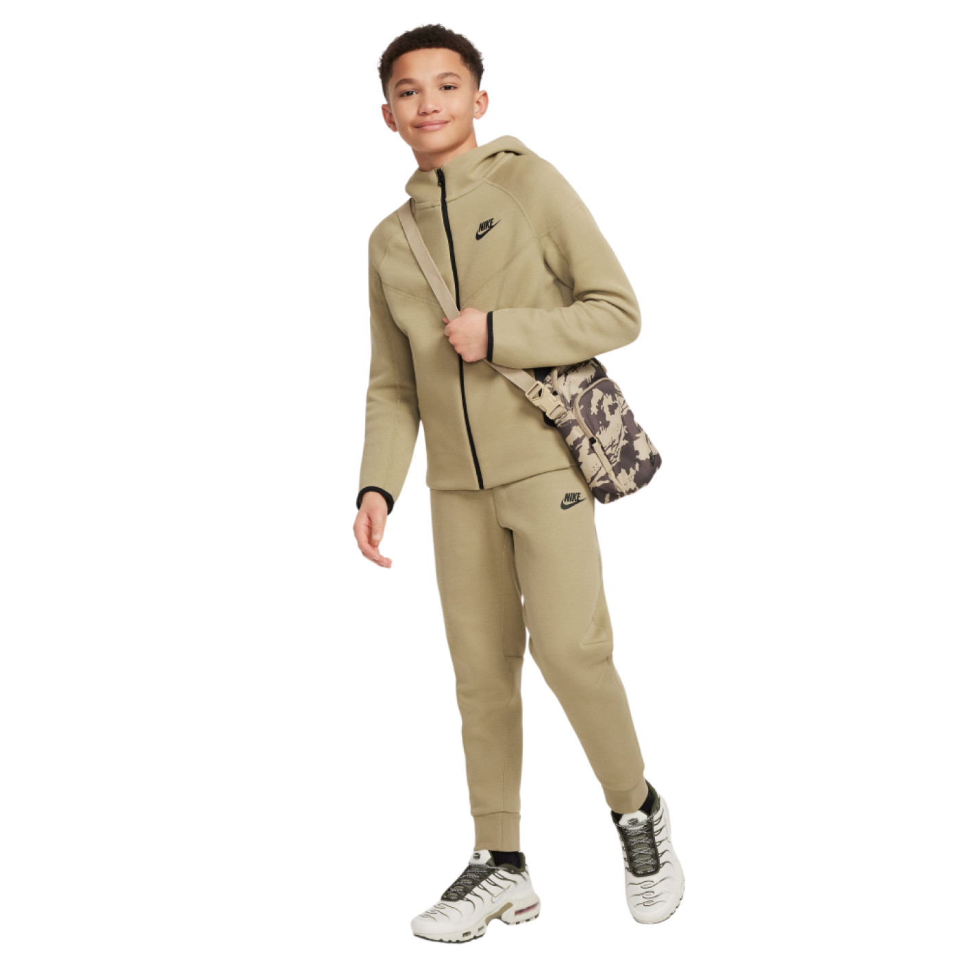 Nike Tech Fleece Sportswear Tracksuit Kids Light Brown Black KNVBshop