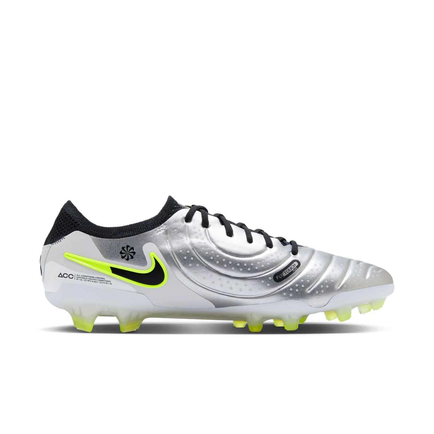 Nike Tiempo Legend 10 Elite Gras Football Shoes FG Silver Black Neon Yellow KNVBshop