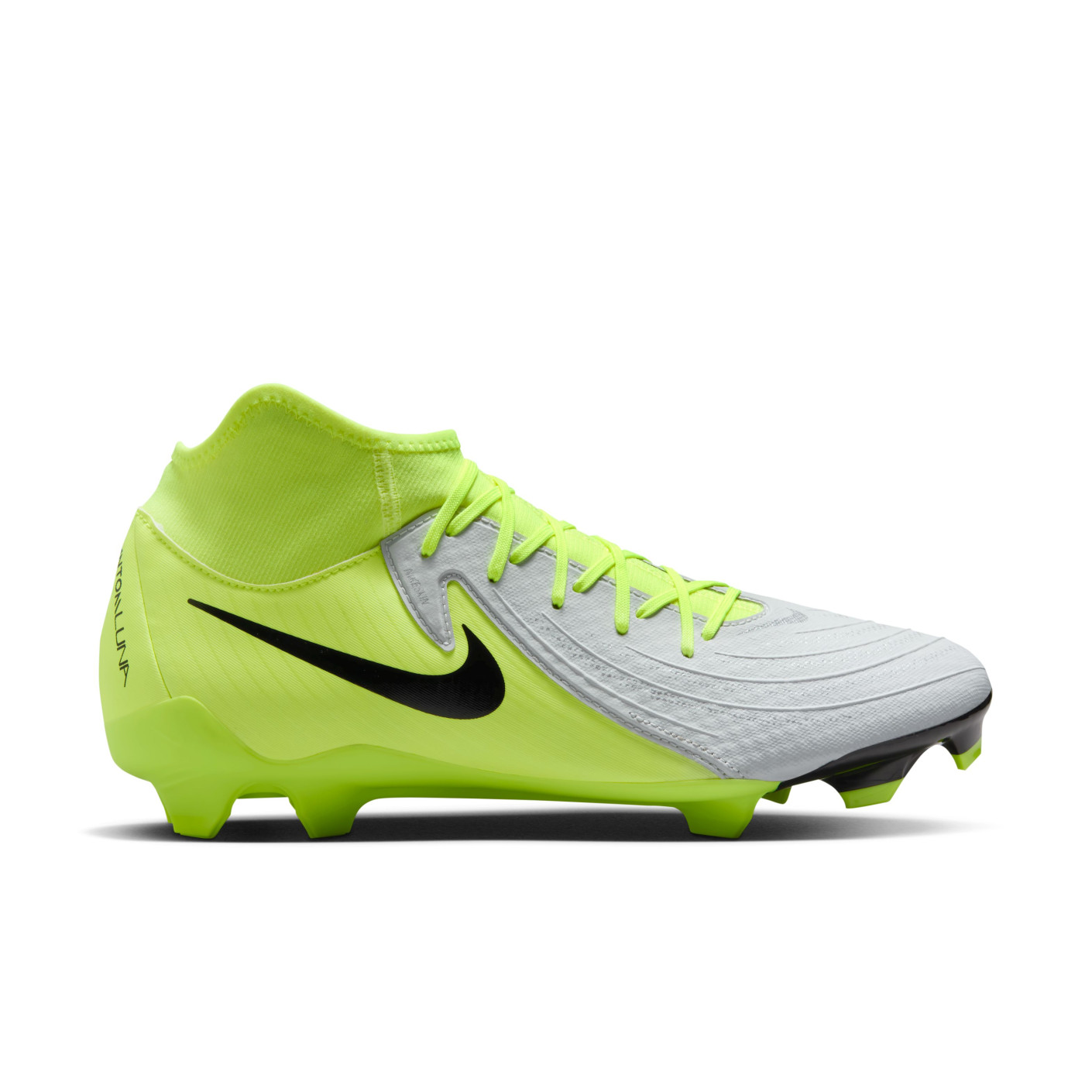 Nike Phantom Luna II Academy Grass/Artificial Grass Football Shoes (MG) Neon Yellow Silver Black