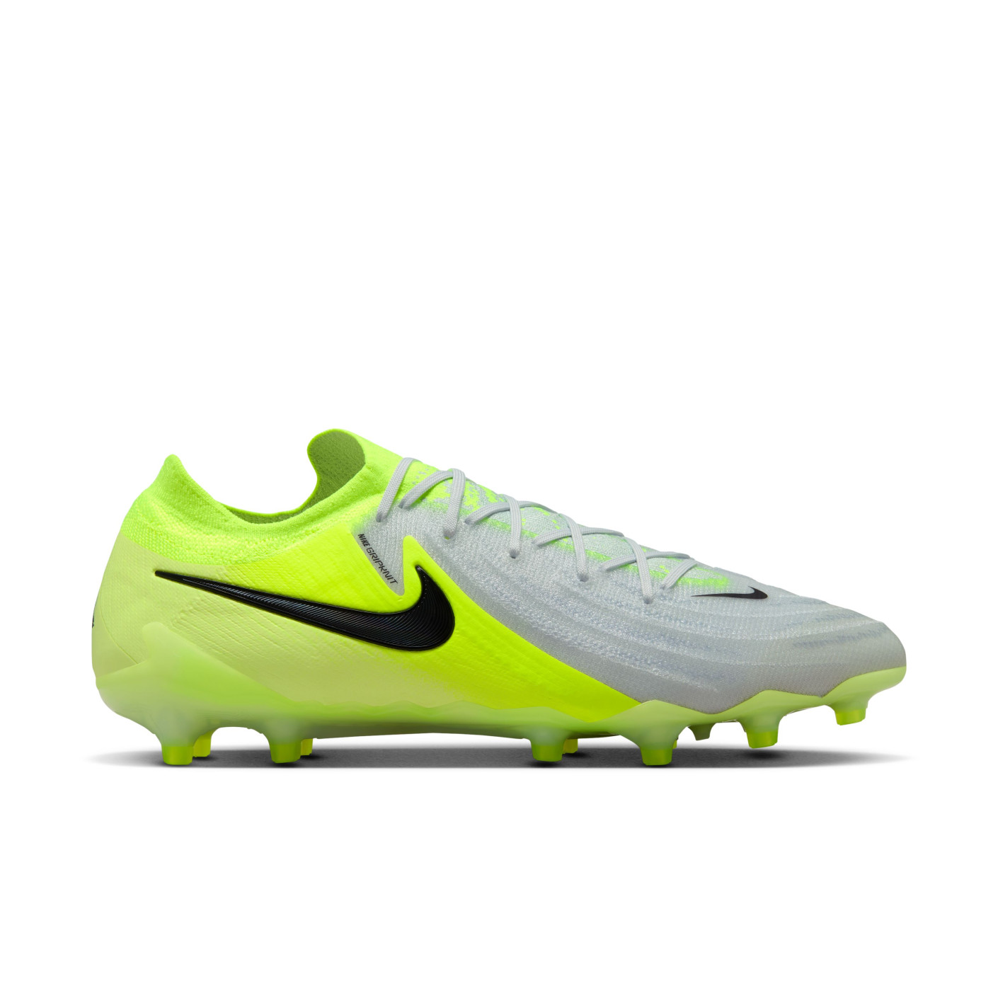 Nike Phantom GX II Elite Kunstgras Voetbalschoenen (AG) Neongeel Zilver Zwart