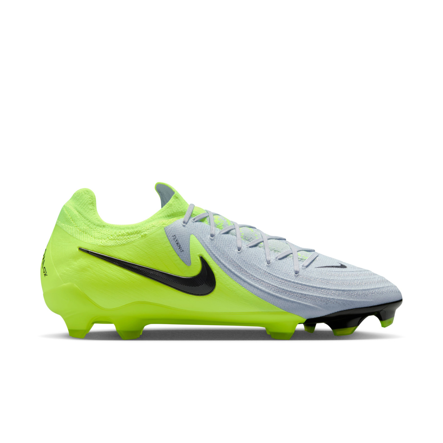 Nike Phantom GX II Pro Gras Voetbalschoenen (FG) Neongeel Zilver Zwart