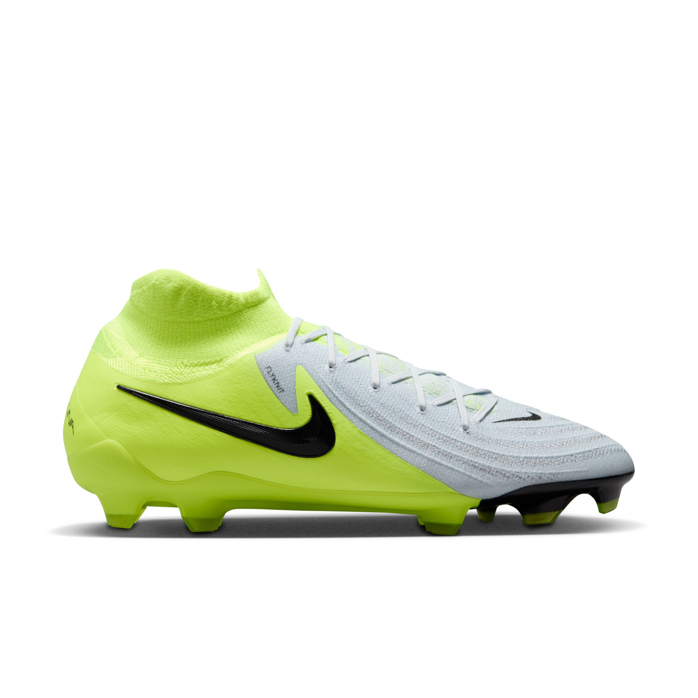 Nike Phantom Luna II Pro Gras Football Shoes FG Neon Yellow Silver Black KNVBshop