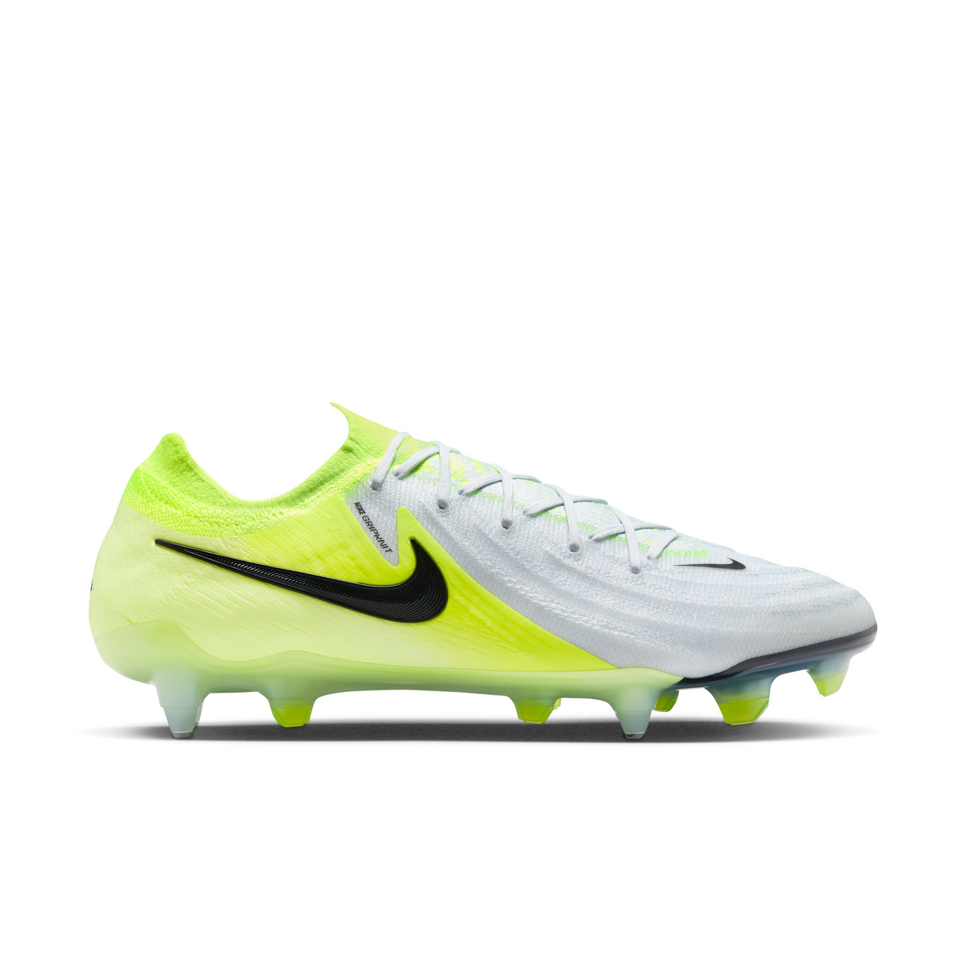 Nike Phantom GX II Elite Iron Stud Football Shoes (SG) Anti-Clog Neon Yellow Silver Black