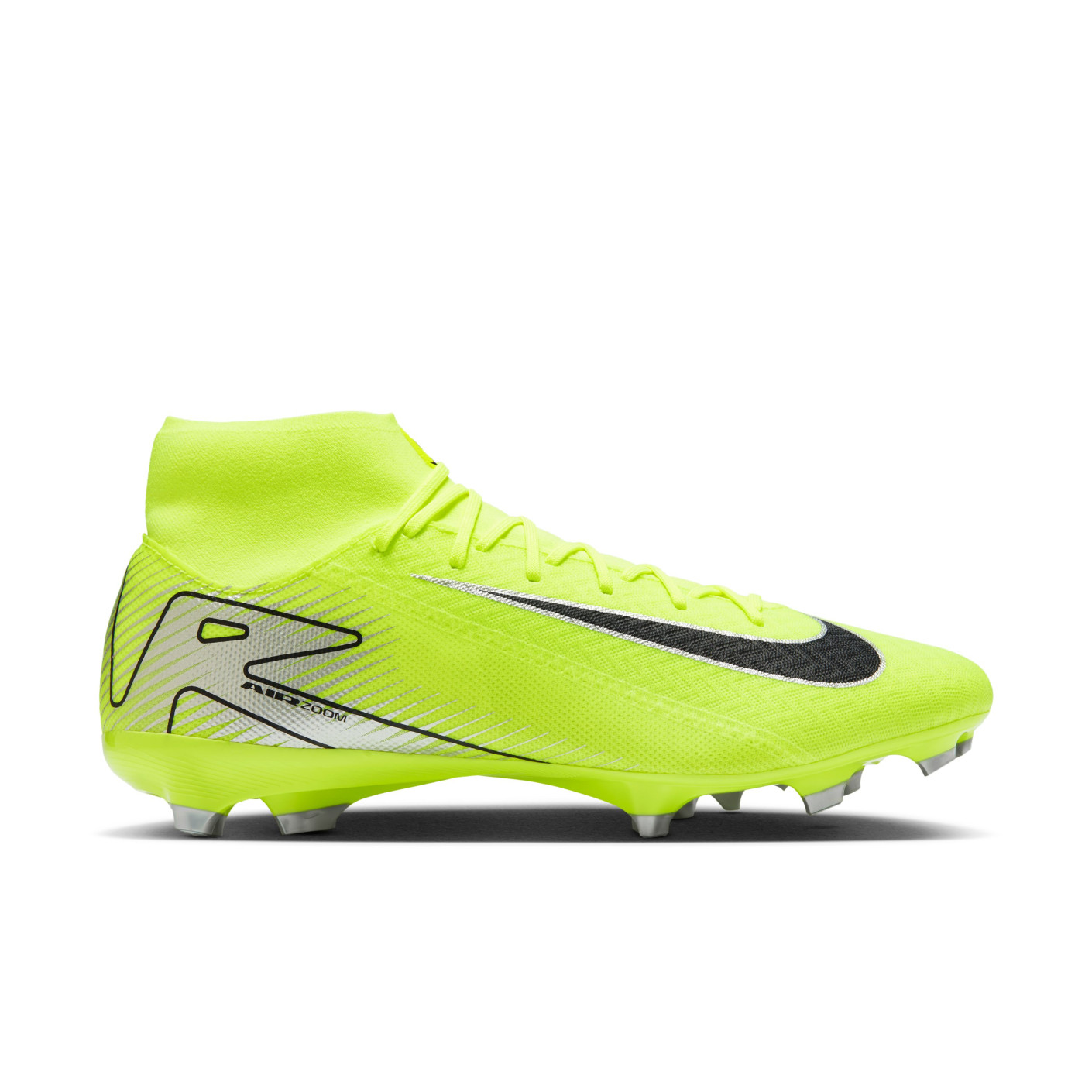 Nike Zoom Mercurial Superfly 10 Academy Grass/Artificial Grass Football Shoes (MG) Neon Yellow Black Silver