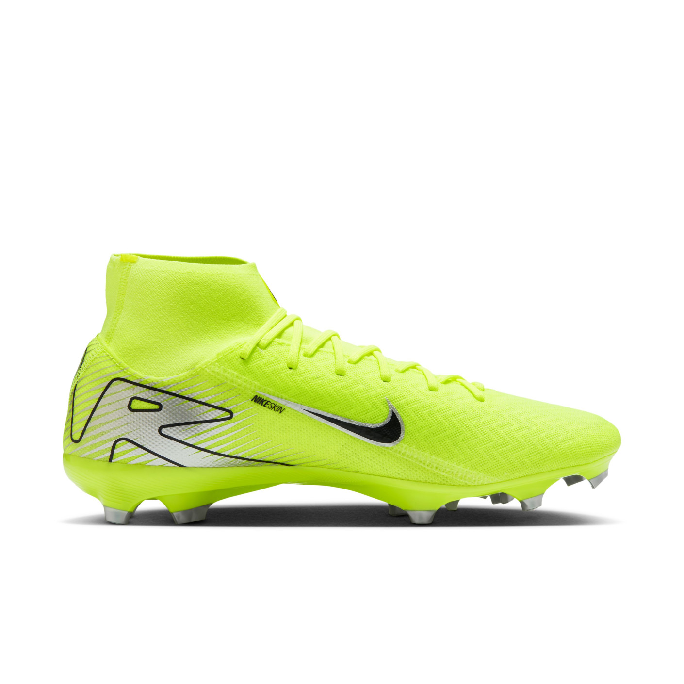 Nike Zoom Mercurial Superfly 10 Academy Grass Artificial Grass Football Shoes MG Neon Yellow Black Silver KNVBshop