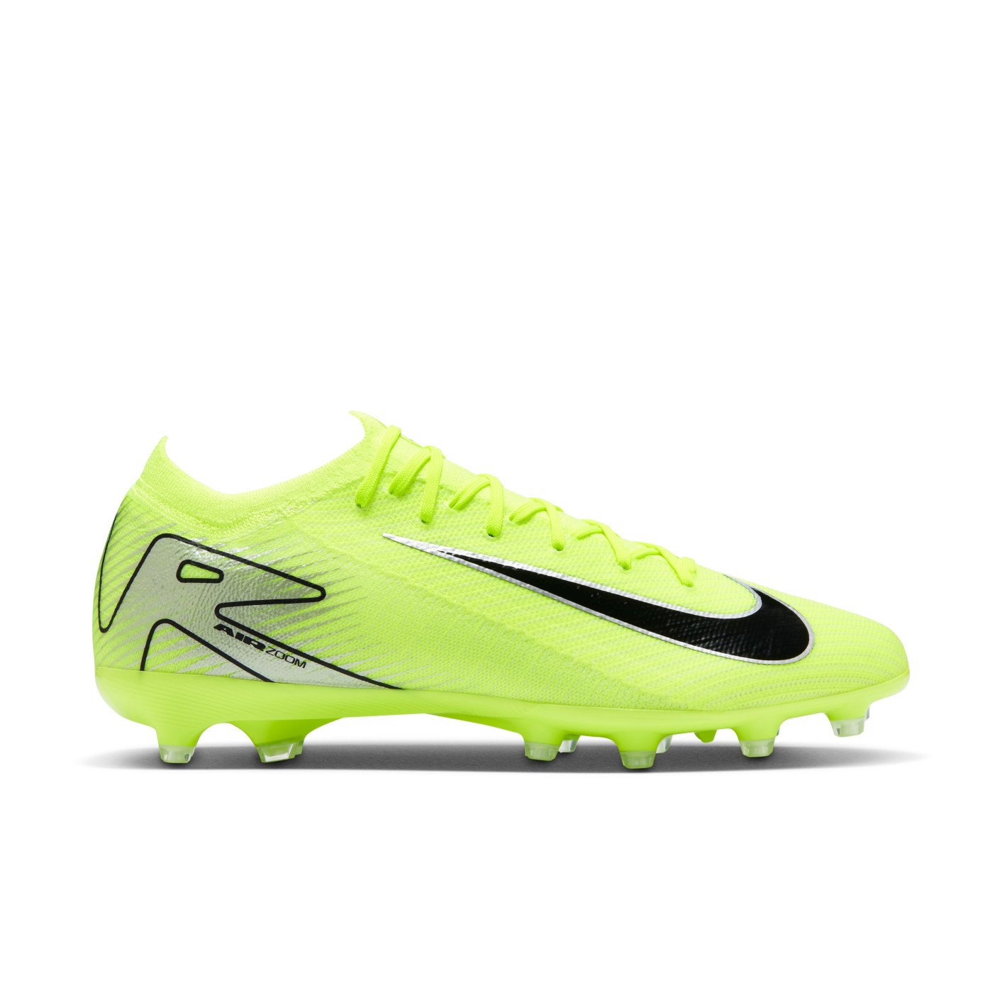 Nike Zoom Mercurial Vapor 16 Pro Kunstgras Voetbalschoenen AG Neongeel Zwart Zilver KNVBshop