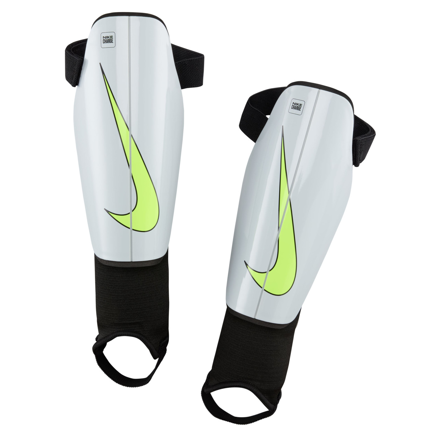 Nike Charge Shin Guards Silver Neon Yellow Black