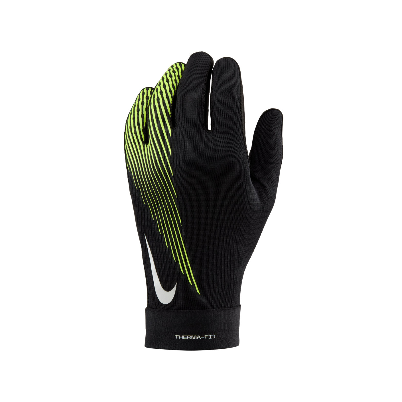 Nike Therma-Fit Academy Gloves Black Neon Yellow White