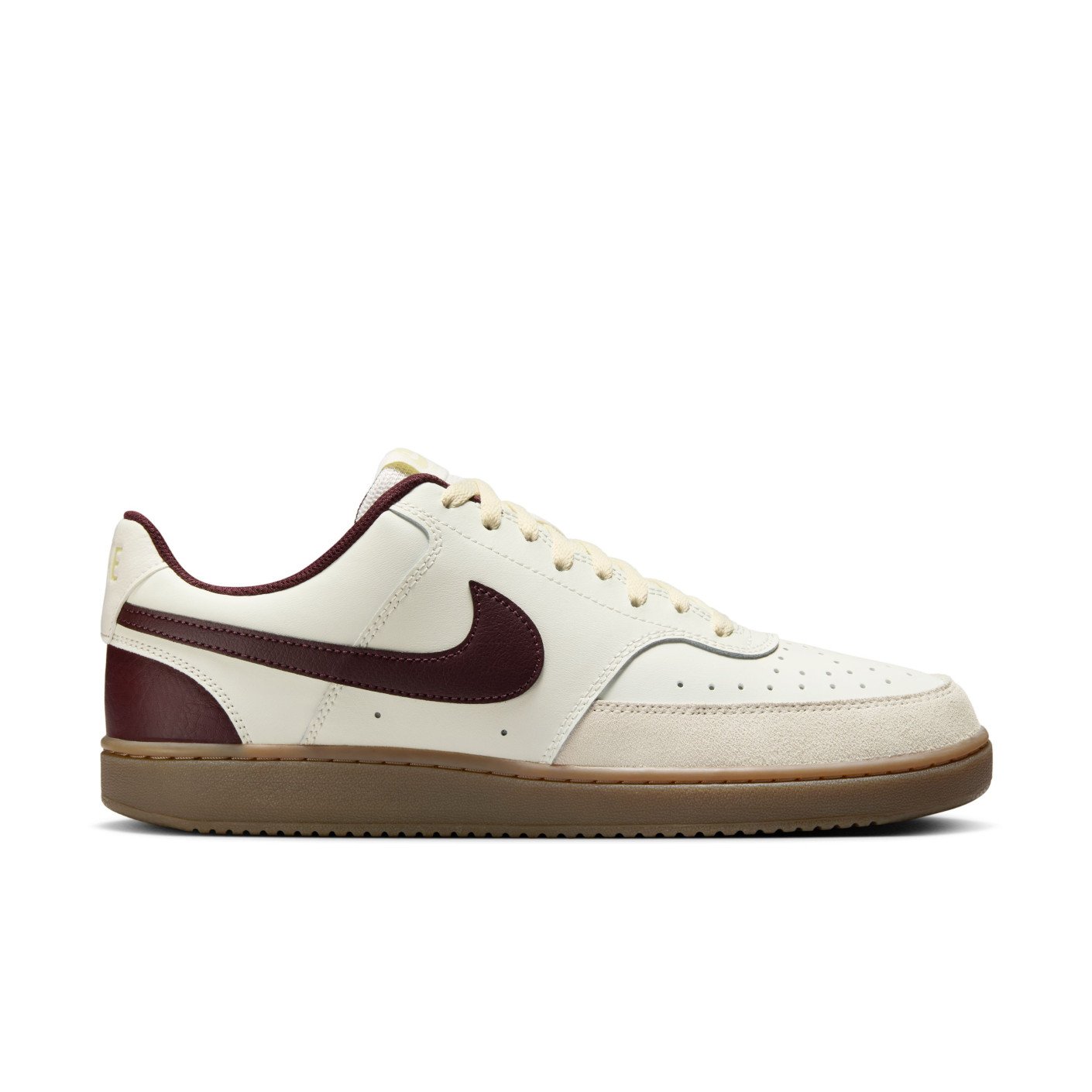 Nike Court Vision Sneakers Low Beige Bordeauxrood Bruin