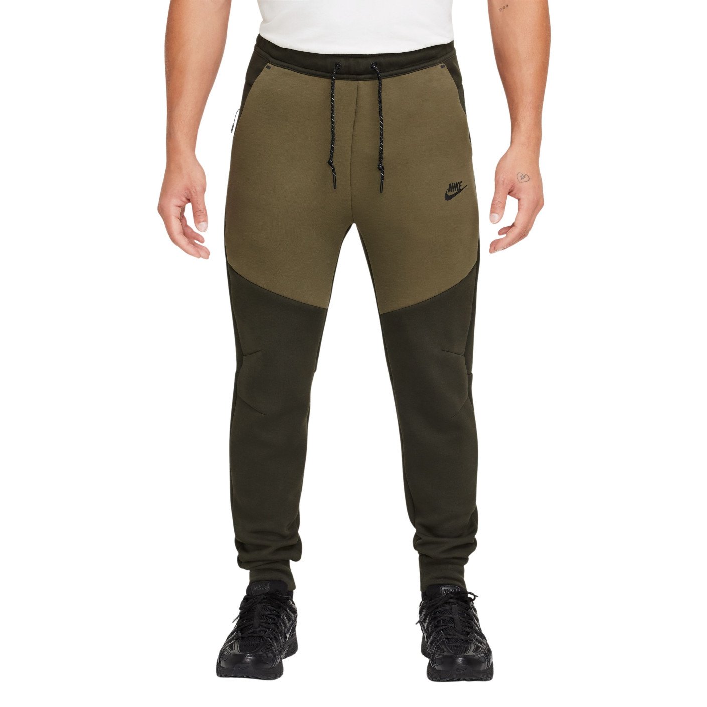 Nike Tech Fleece Joggingbroek Sportswear Donker Olijfgroen Olijfgroen Zwart