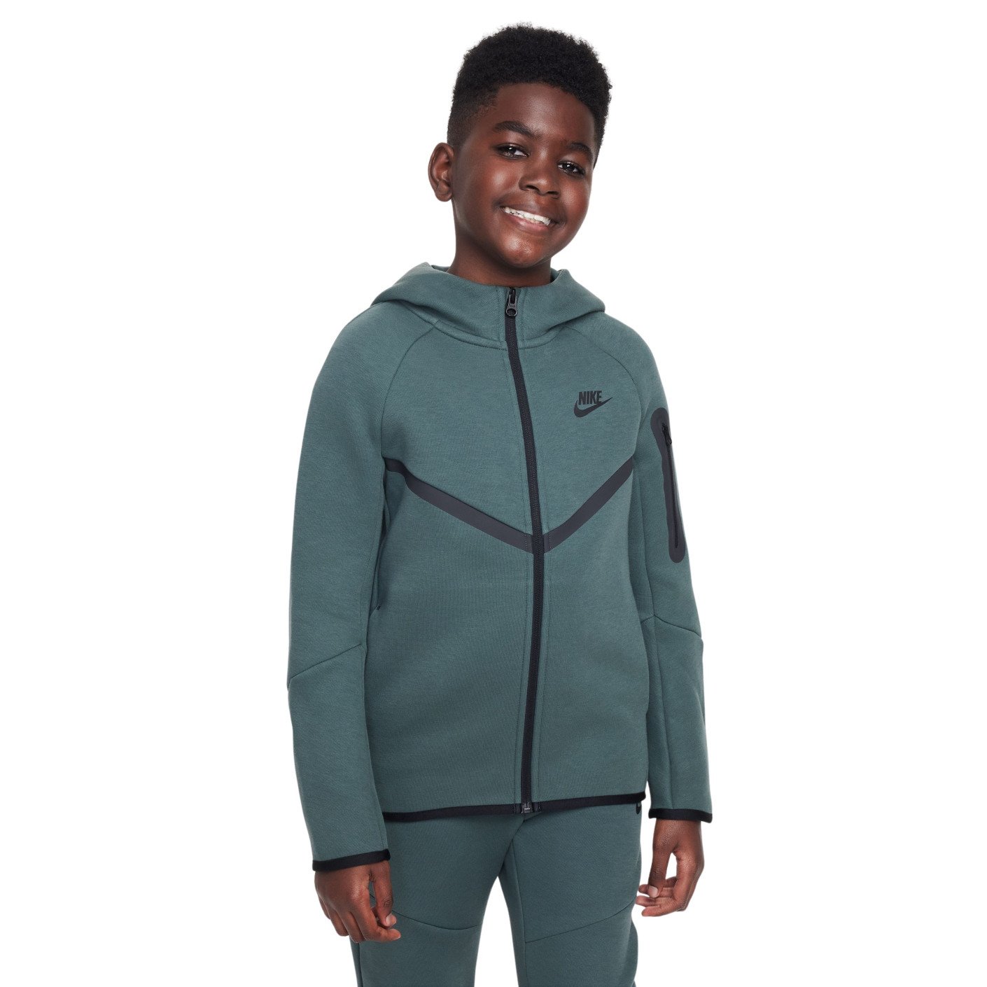 Nike Tech Fleece Sportswear Vest Kids Dark Green Black