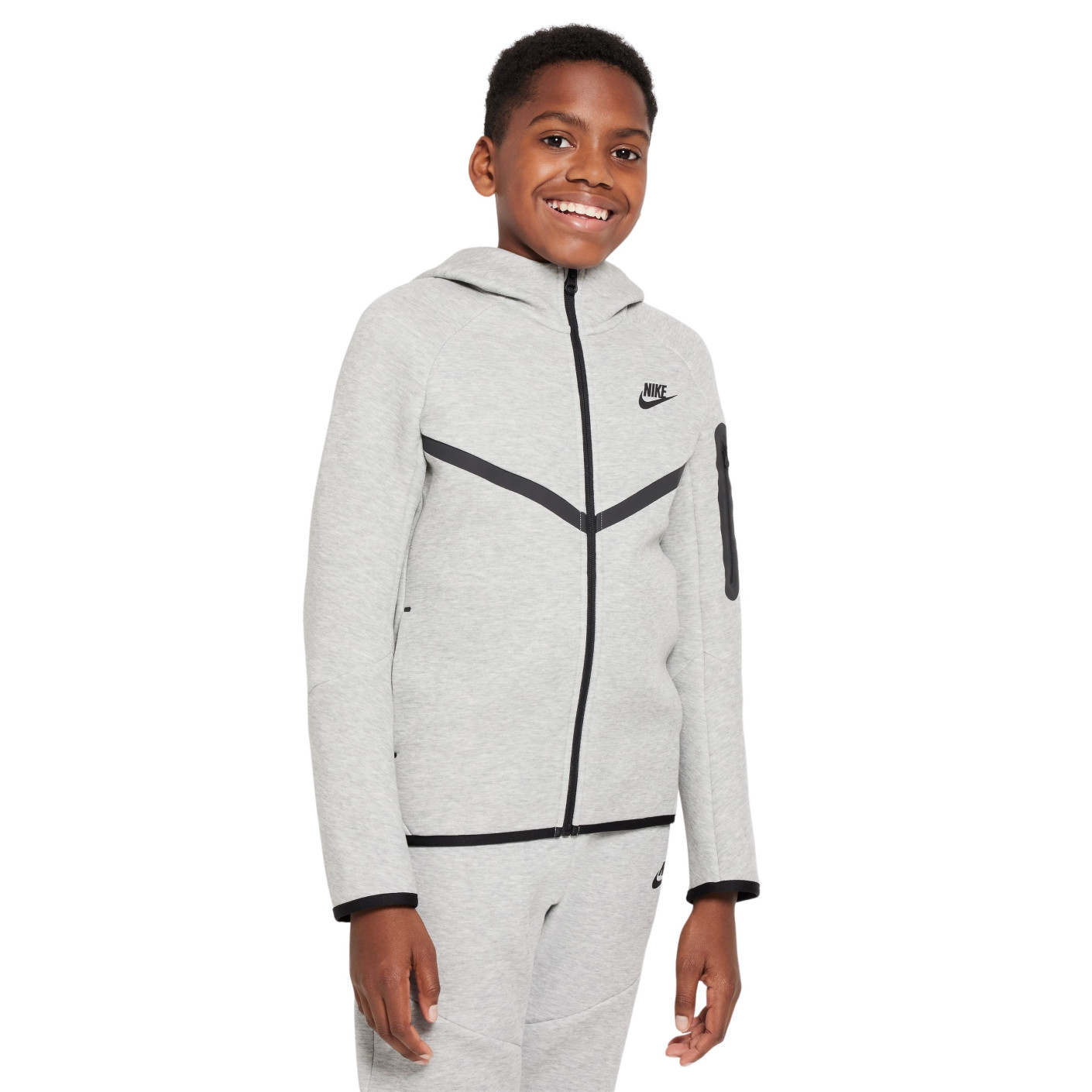 Nike Tech Fleece Sportswear Vest Kids Lichtgrijs Zwart