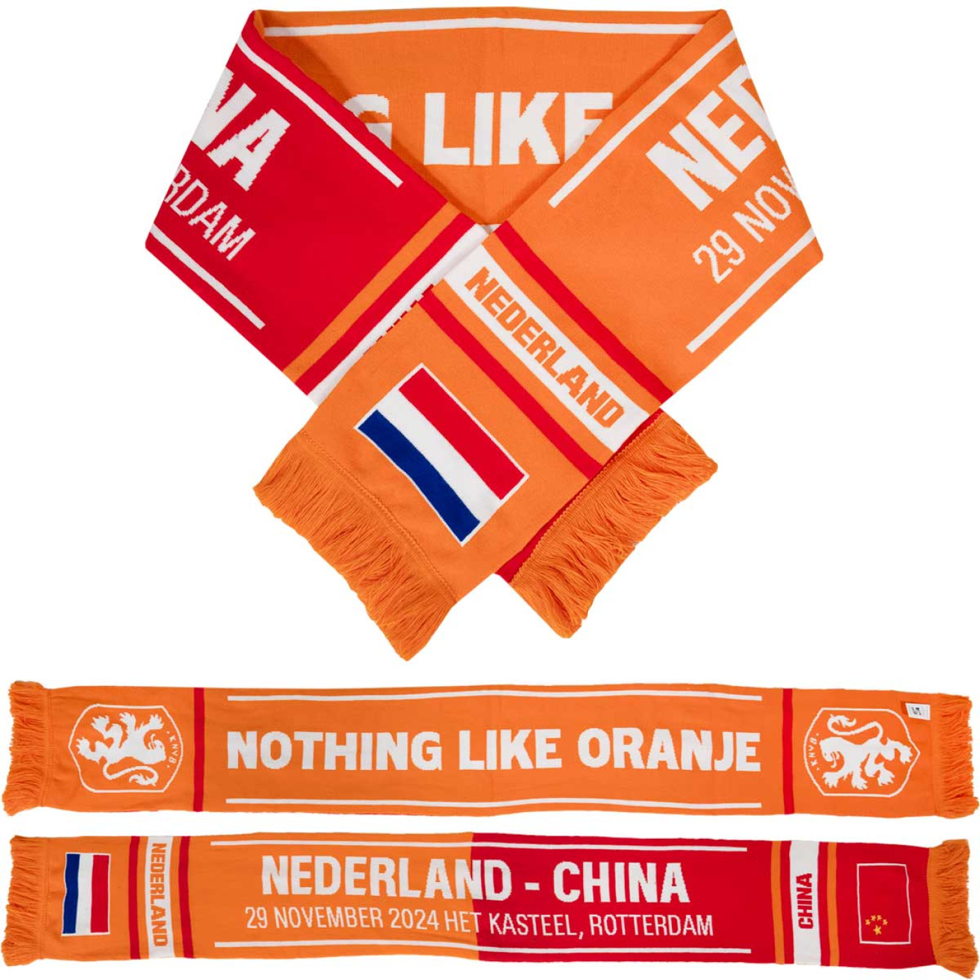 KNVB Sjaal Oranjeleeuwinnen Nederland - China Oranje