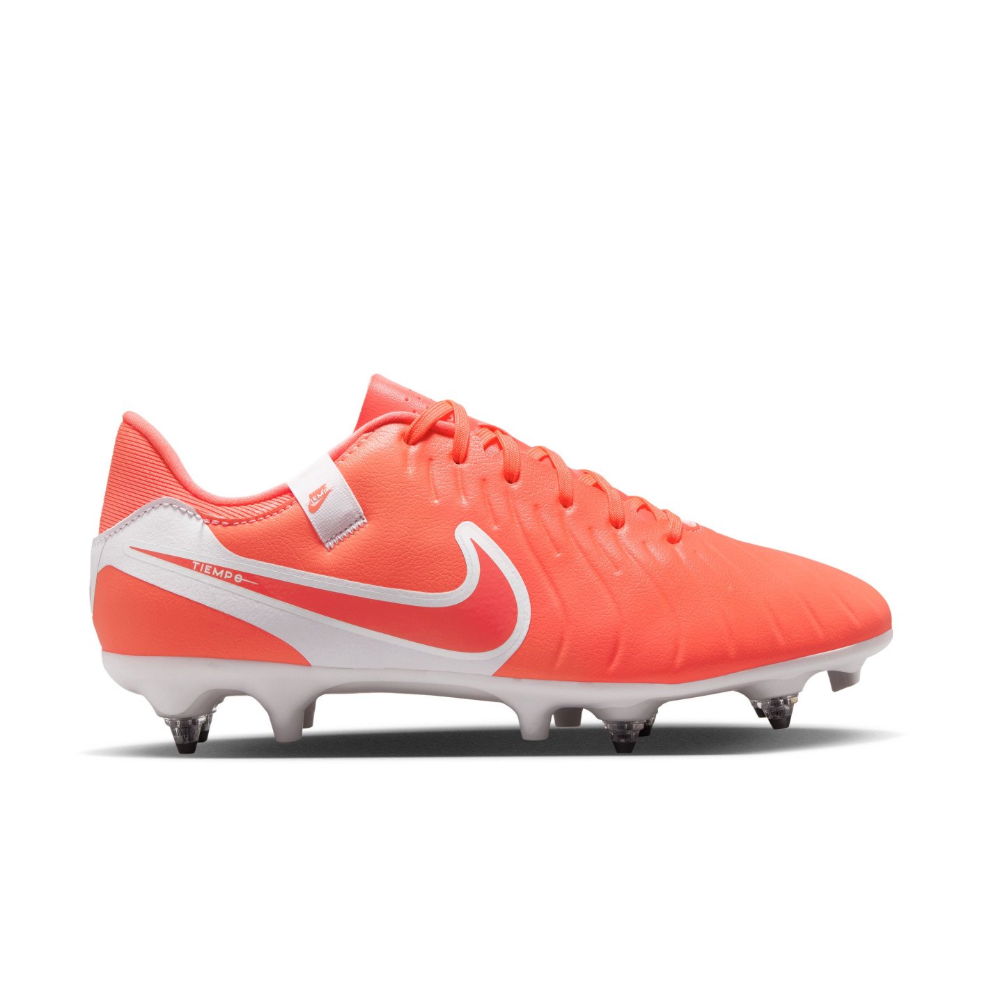 Nike Tiempo Legend 10 Academy Iron Nop Football Shoes (SG) Anti-Clog Bright Red White